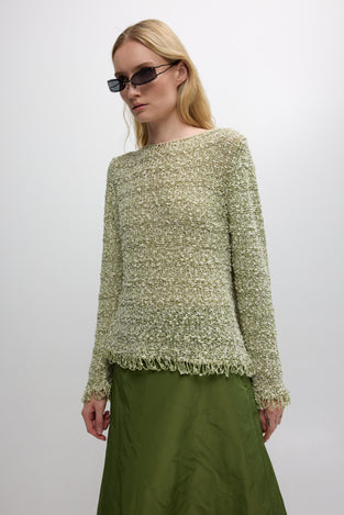 Jacquard cotton pullover 9060