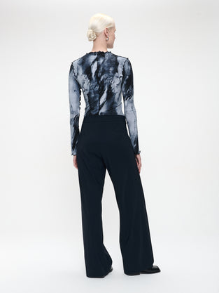 Janette allover print top