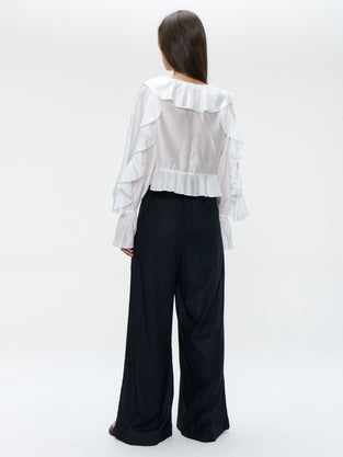 Saby ruffled viscose blouse