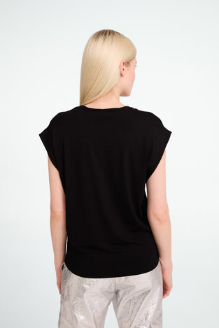 Maria stretch viscose logo top