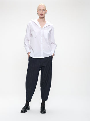 Stasi poplin hooded blouse