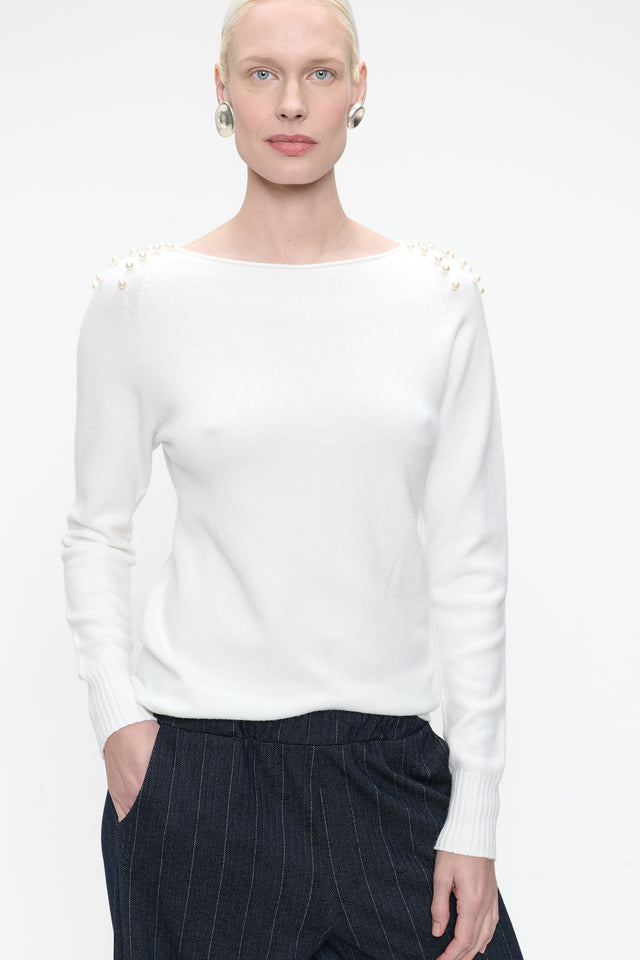 Pullover viscose pearls NB2445P Pullover viscose pearls NB2445P