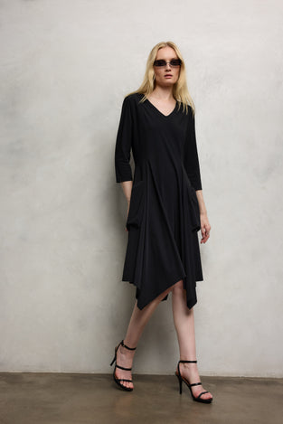 Caro LS stretch technical jersey dress