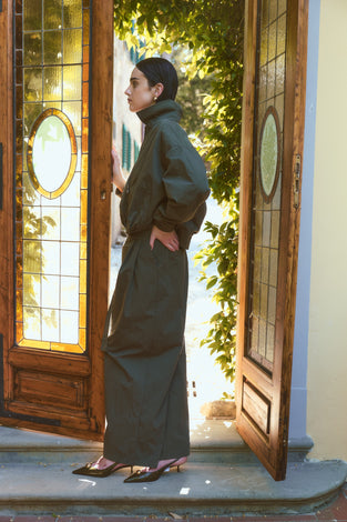 Blaze pleated bomber jacket
