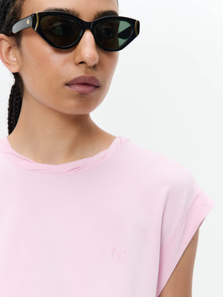 Maria stretch viscose logo top