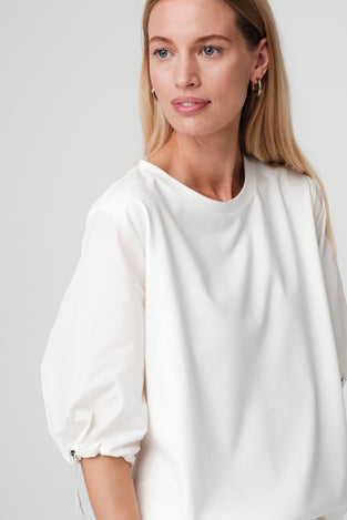 Pamela jersey/taffeta mix blouse