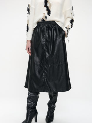 Nitty eco leather skirt