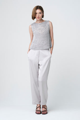 Sequined hole top 25052