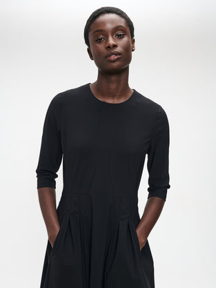 Heide tech jersey dress LS