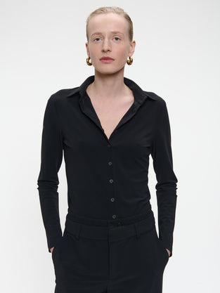 Kikkie blouse brush tech jersey