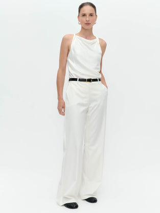 Yvette shiny line viscose pants