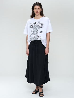 T-shirt oversize print mix cotton