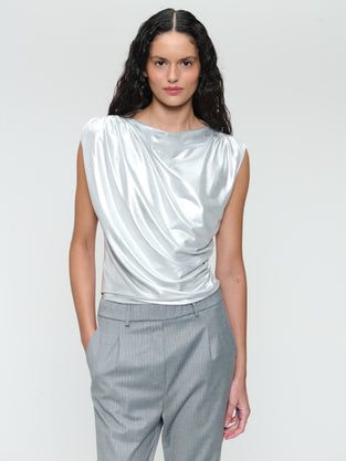 Nelly silver shine foil top