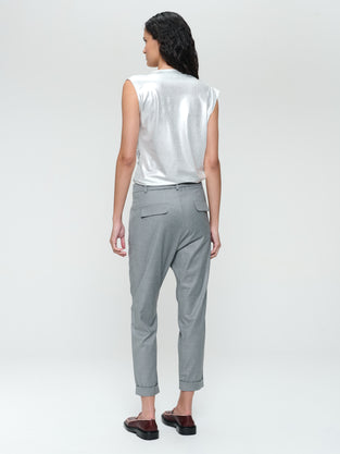 Nelly silver shine foil top