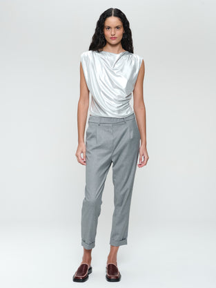 Nelly silver shine foil top
