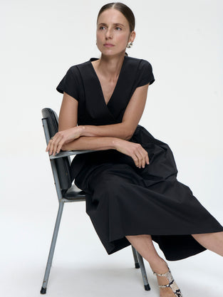 Poplin long dress 2945