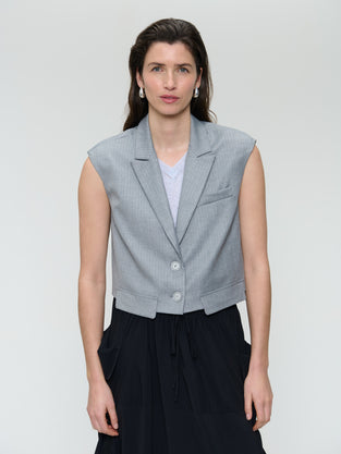 TillyN shiny line viscose vest