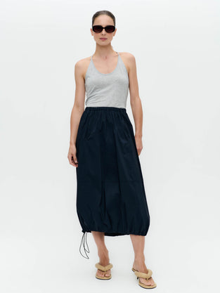 Maud cotton poplin skirt