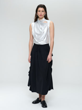 Naomi silver shine foil top