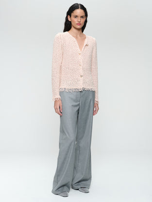 Jacquard cotton knitted blazer 9026