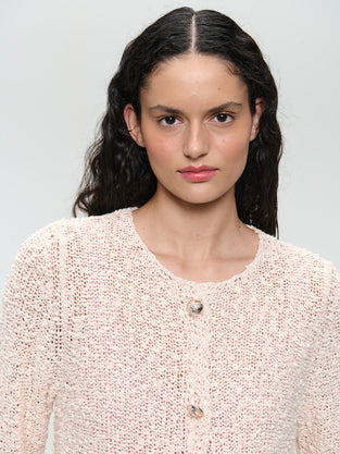 Jacquard cotton knitted blazer 9026