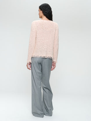 Jacquard cotton knitted blazer 9026