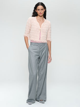Jacquard cotton knitted blazer 9025S