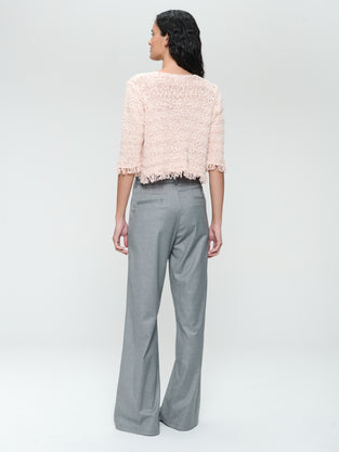 Jacquard cotton knitted blazer 9025S