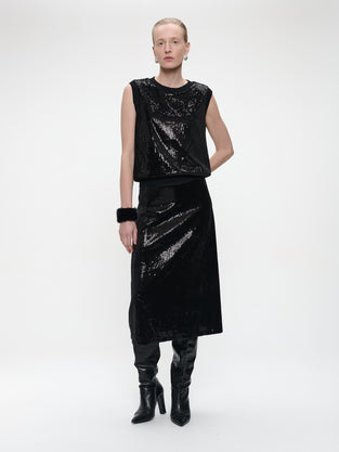 Pallina sequins skirt