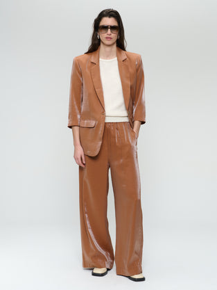 Fring shiny viscose blazer