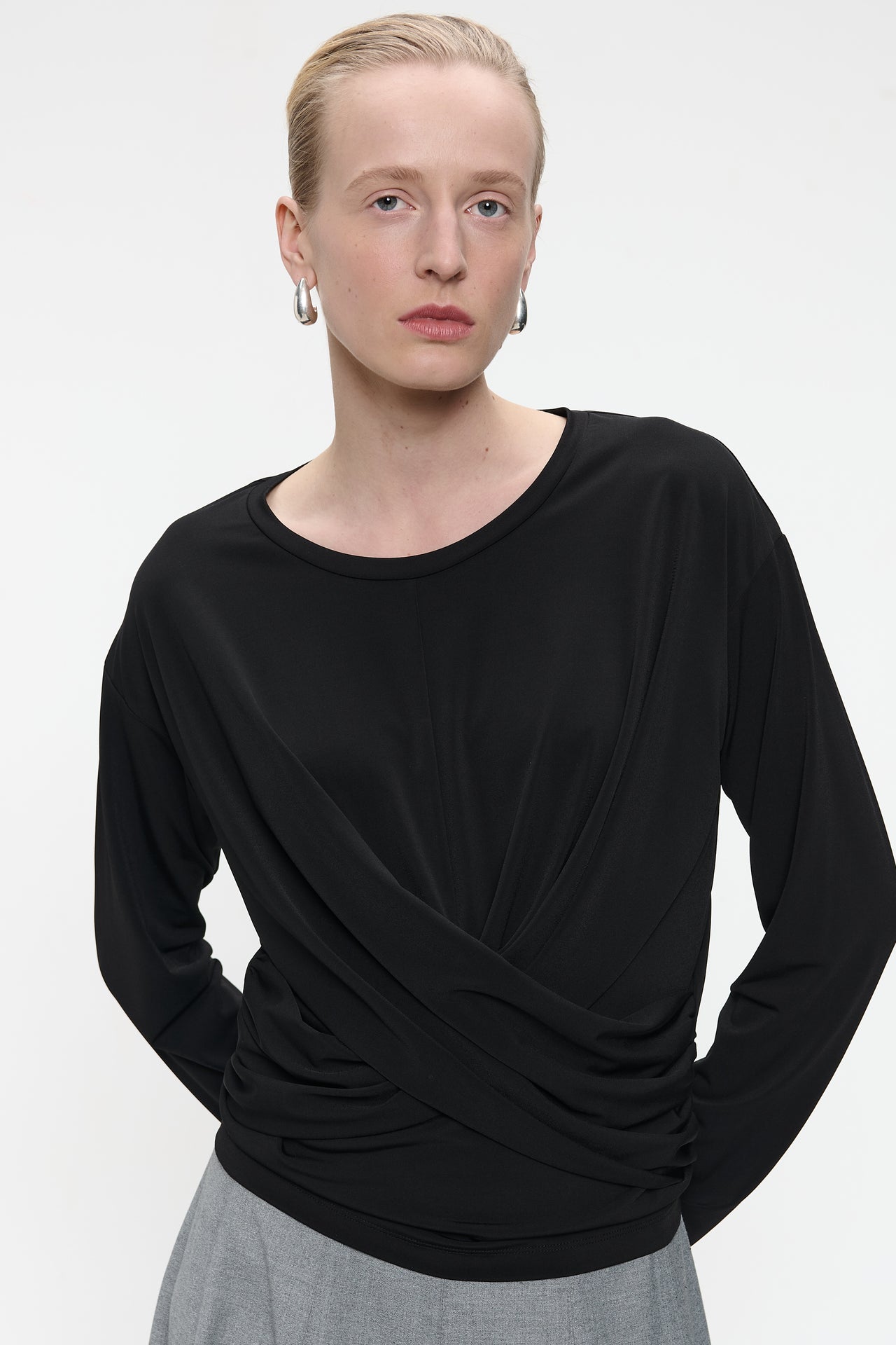 Loren top cross drape Loren top cross drape