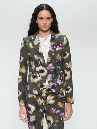 Elvira blazer print technical jersey