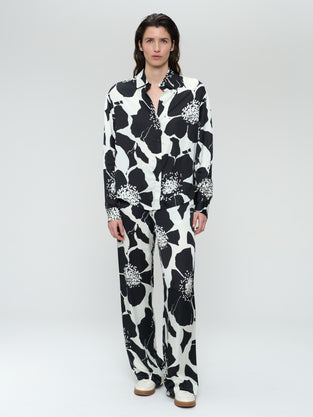 Avine printed shine viscose blouse