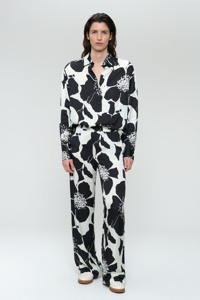 Simone printed shiny viscose pants Simone printed shiny viscose pants