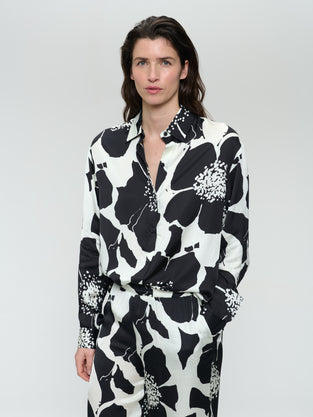Avine printed shine viscose blouse