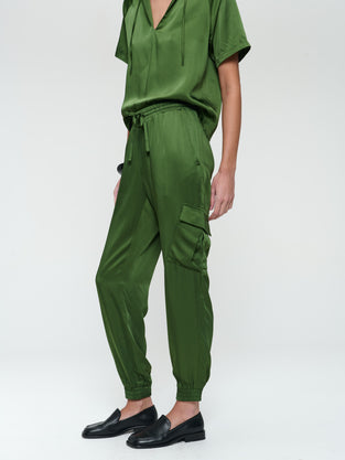 Alex saten viscose pants