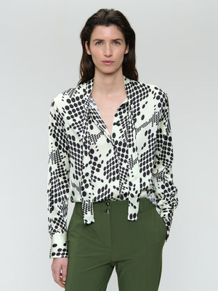 Anija printed stretch viscose blouse