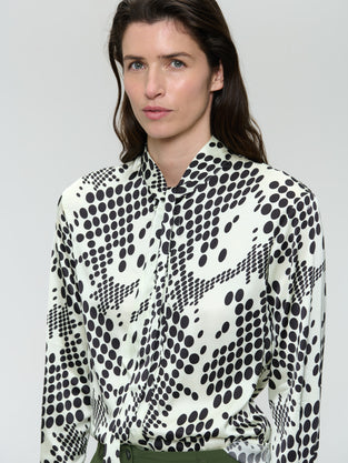 Anija printed stretch viscose blouse