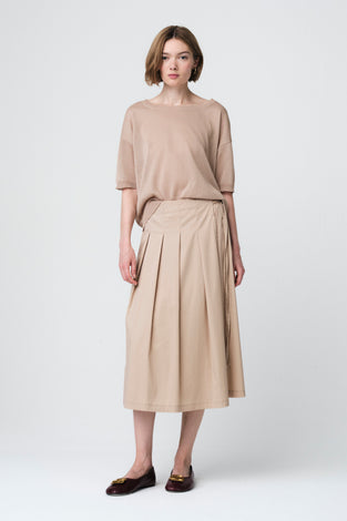 Poplin dubbel mid skirt