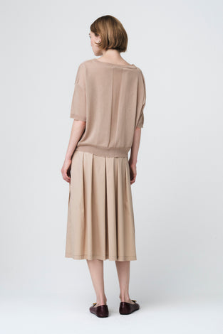 Poplin dubbel mid skirt