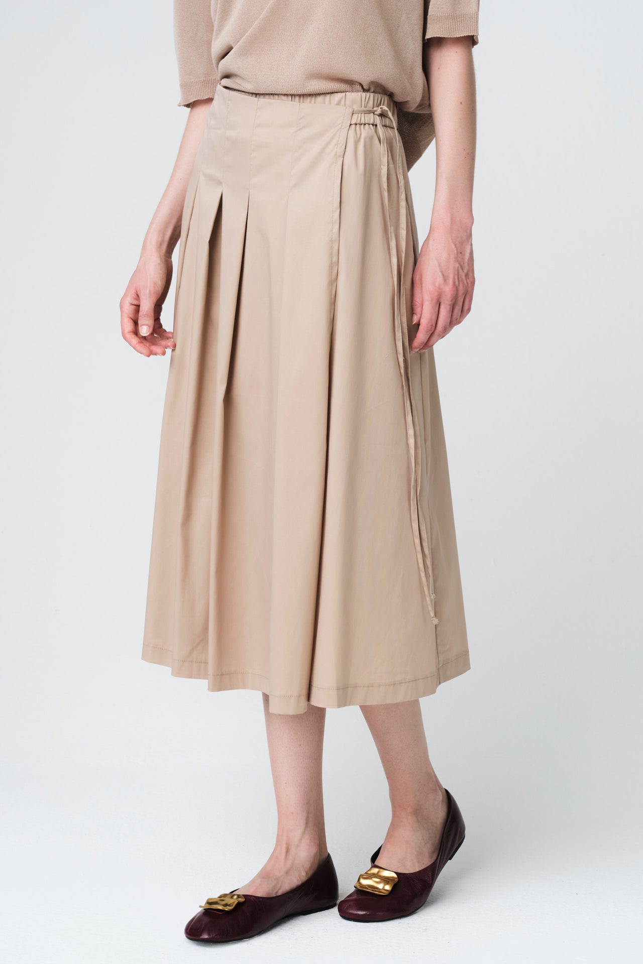 Poplin dubbel mid skirt Poplin dubbel mid skirt