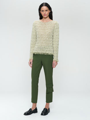 Jacquard cotton pullover 9060