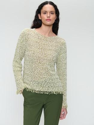 Jacquard cotton pullover 9060