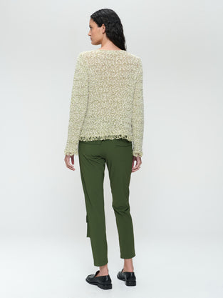 Jacquard cotton pullover 9060