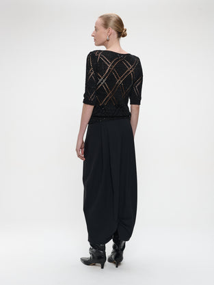 Openwork top with sequins 9040