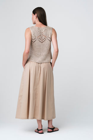 Sequined hole top 25052