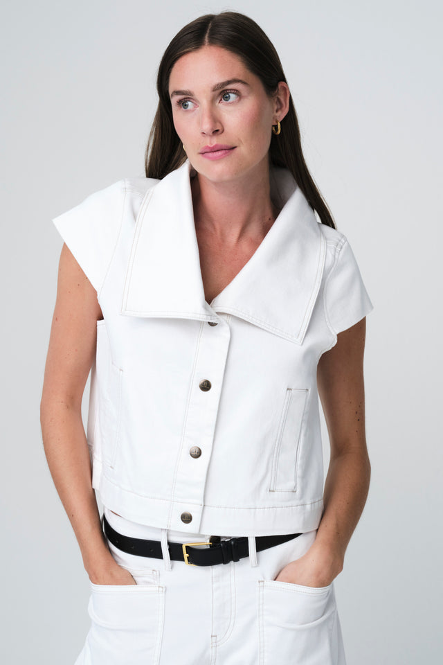 Martinez jeans white vest Martinez jeans white vest