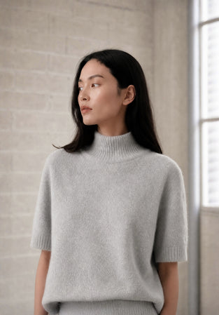 Alpaca knitted dyed top WP09