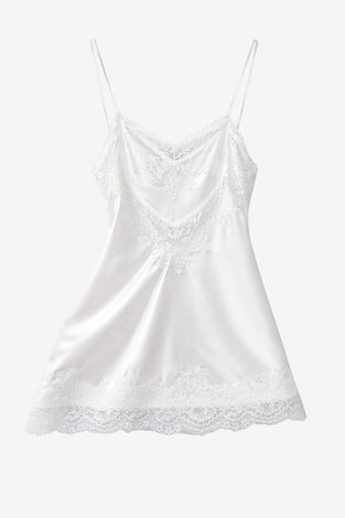 Amina silk top whit lace trim