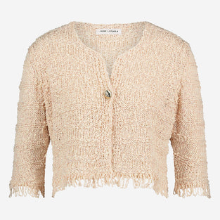 Jacquard cotton knitted blazer 9025S
